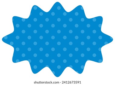 Vector illustration of Speech bubbles 20 [dot pattern (blue)]