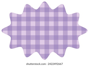 Vector illustration of Speech bubbles 20 [checkered pattern (purple)]