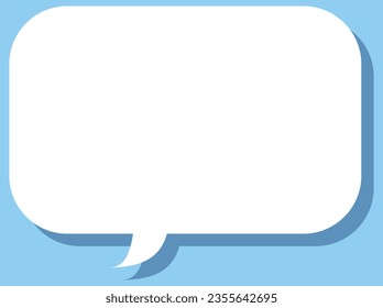 Vector illustration of Speech bubbles 21 [white silhouette and shadow]