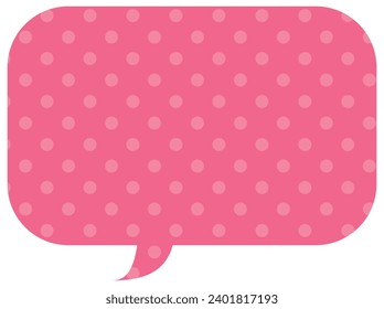 Vector illustration of Speech bubbles 21 [dot pattern (pink)]