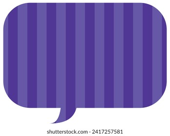 Vector illustration of Speech bubbles 21 [striped pattern (purple)]