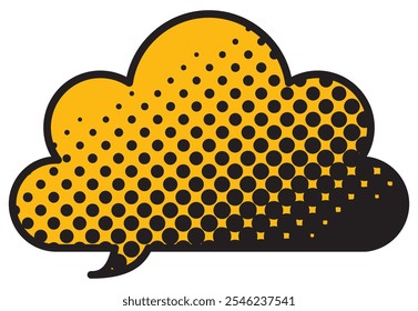 Ilustração vetorial das bolhas de Fala 22 [meio-tom preto (amarelo)]