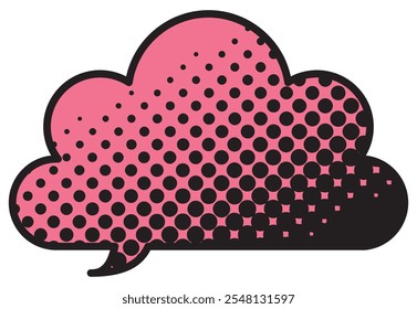Illustration vectorielle de Speech bubbles 22 [demi-teinte noire (rose)]
