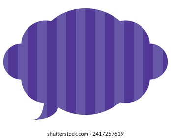 Vector illustration of Speech bubbles 23 [striped pattern (purple)]
