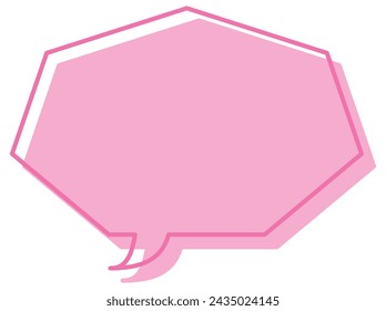 Ilustración vectorial de Speech bubbles 24 [línea y relleno (rosa)]