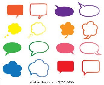 vector illustration of speech bubbles