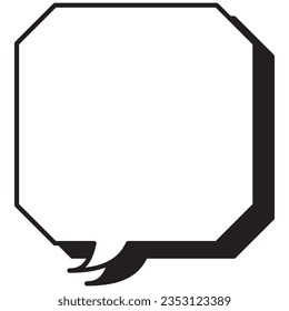 Vector illustration of Speech bubbles 3 [line and shadow]