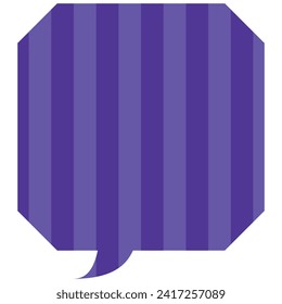 Vector illustration of Speech bubbles 3 [striped pattern (purple)]
