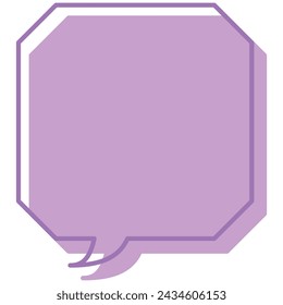 Vector illustration of Speech bubbles 3 [line and fill (purple)]