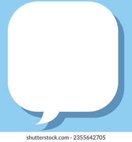 Vector illustration of Speech bubbles 4 [white silhouette and shadow]
