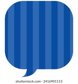Vector illustration of Speech bubbles 4 [striped pattern (blue)]