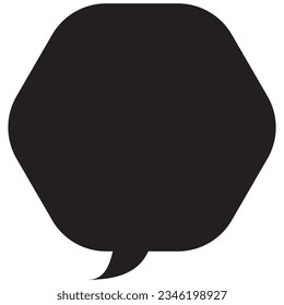 Vector illustration of Speech bubbles 5 [black silhouette]