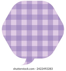 Vector illustration of Speech bubbles 5 [checkered pattern (purple)]