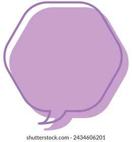 Vector illustration of Speech bubbles 5 [line and fill (purple)]