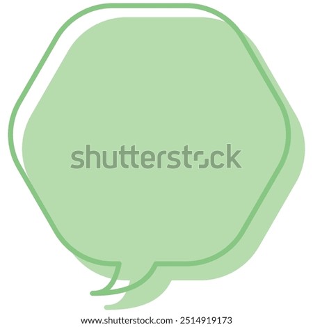 Vector illustration of Speech bubbles 5 [line and fill (green)]