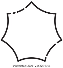 Vector illustration of Speech bubbles 6 [dashed line]