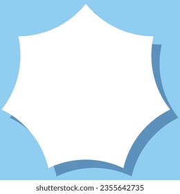 Vector illustration of Speech bubbles 6 [white silhouette and shadow]