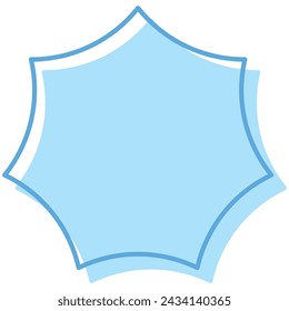 Vector illustration of Speech bubbles 6 [line and fill  (blue)]