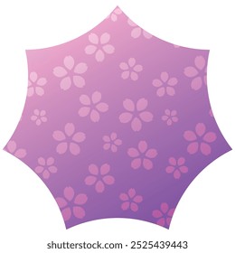 Vector illustration of Speech bubbles 6 [sakura pattern (purple)]