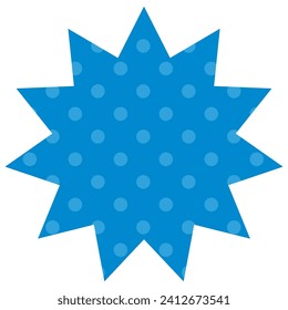 Vector illustration of Speech bubbles 7 [dot pattern (blue)]