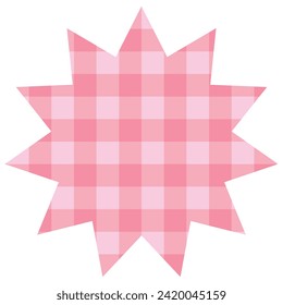 Vector illustration of Speech bubbles 7 [checkered pattern (pink)]