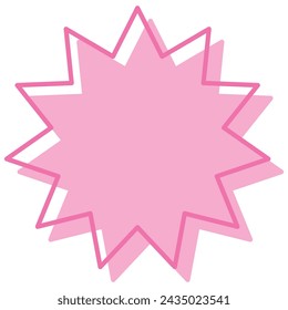 Vector illustration of Speech bubbles 7 [line and fill (pink)]