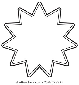 Vector illustration of Speech bubbles 7 [double line (black)]