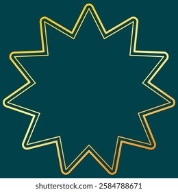 Vector illustration of Speech bubbles 7 [double line (gold)]