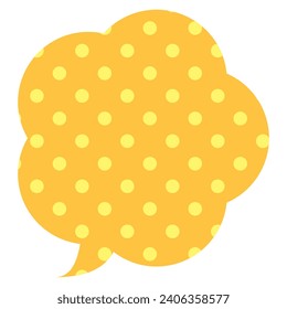 Vector illustration of Speech bubbles 8 [dot pattern (yellow)]