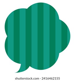 Vector illustration of Speech bubbles 8 [striped pattern (green)]