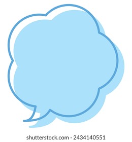 Vector illustration of Speech bubbles 8 [line and fill  (blue)]