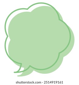 Vector illustration of Speech bubbles 8 [line and fill (green)]