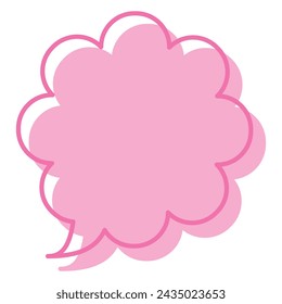 Vector illustration of Speech bubbles 9 [line and fill (pink)]