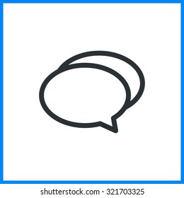 vector illustration of Speech bubbles icon. line flat