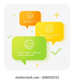 Vector illustration. Speech bubbles on white background