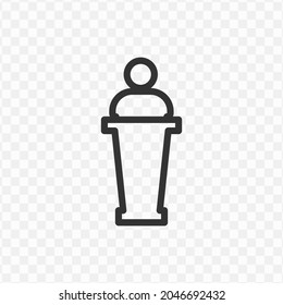 Icono de ilustración vectorial de voz en color oscuro y fondo transparente (png).