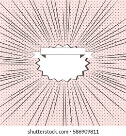 Vector Illustration of speed lines and Speech bubble