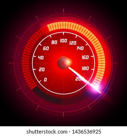 Vector illustration speed motion with fast speedometer car. Racing velocity background.