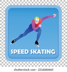Vektorgrafik - Schild für Schlittschuhlaufen. Wintersport
