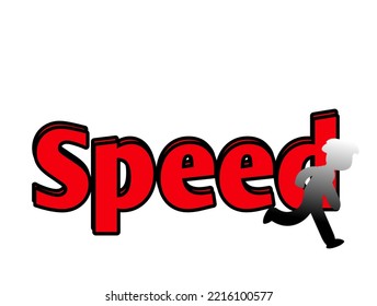 vector illustration of speed writing that can be used as a brand logo and more