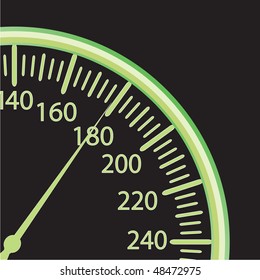 Vector illustration of a speedometer