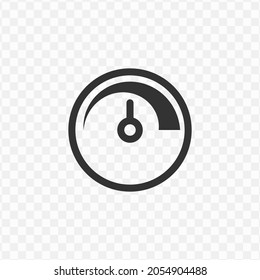 Vektorgrafik des Tachometersymbol in dunkler Farbe und transparentem Hintergrund (png).