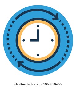 
Vector illustration of spending time, time cycle web icon
