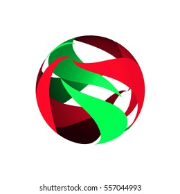 Vector illustration of sphere with abstract lines for your logo or other design.