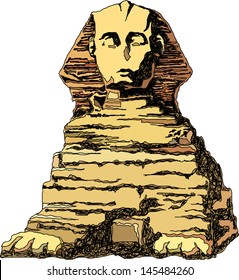 Vector illustration of a sphinx