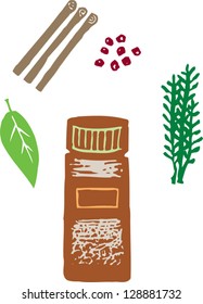 Vector illustration of spices