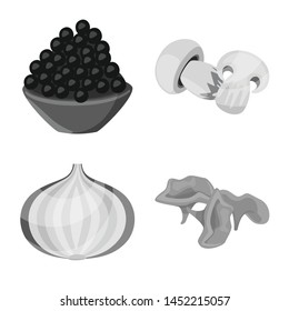Vector illustration of spices and aroma icon. Collection of spices and product stock vector illustration.