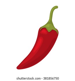 Vector illustration of spicy chili pepper