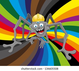 Vector illustration. Spider.