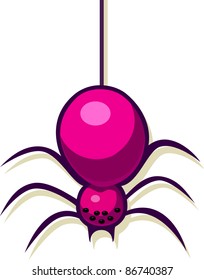 A vector illustration of a spider. Can be recolored or scaled without problems and quality loss